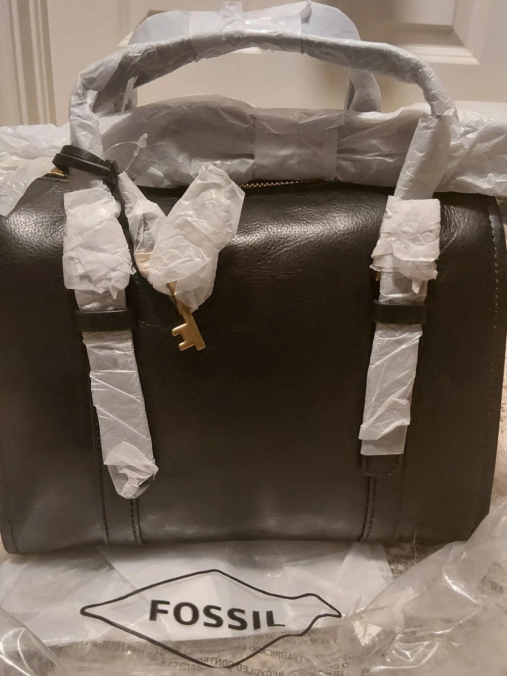 Carlie Leather Satchel - Black